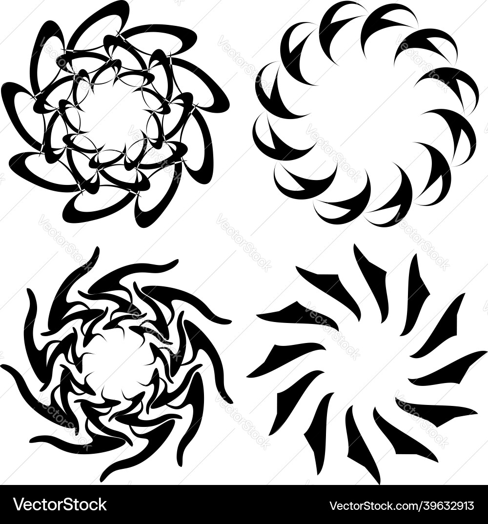 Abstract circular drawing amorphous nonfigurative Vector Image