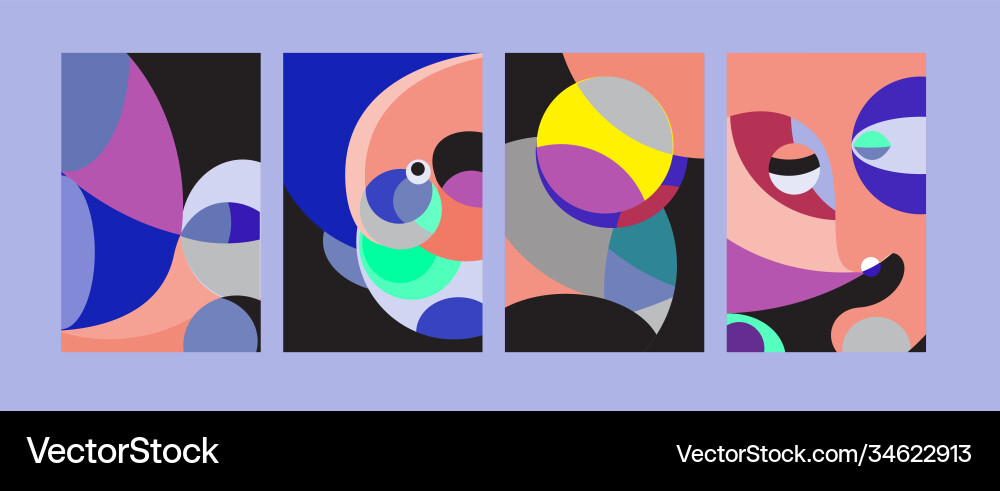 Abstract colorful geometric and curvy pattern Abstract colorful geometric and curvy pattern Vector Image