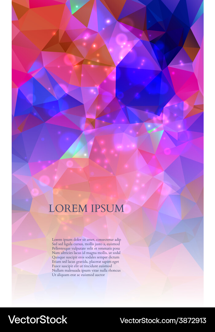 Abstract colorful triangles background Vector Image