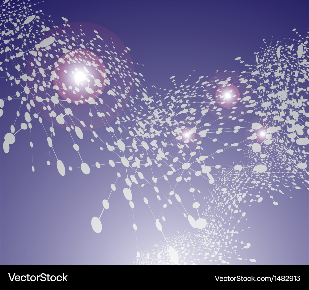 Abstract molecular structure background vector image