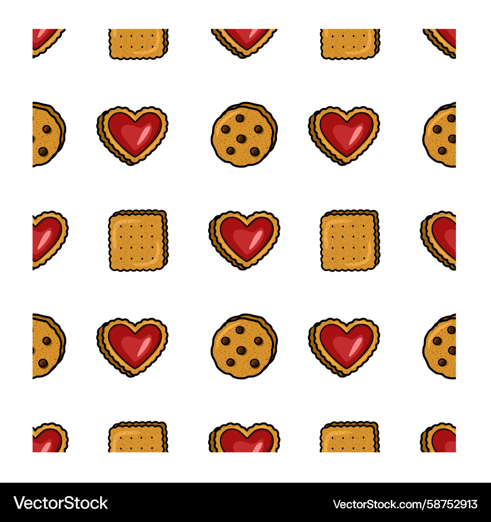 Assorted Cookies Pattern Vector Image