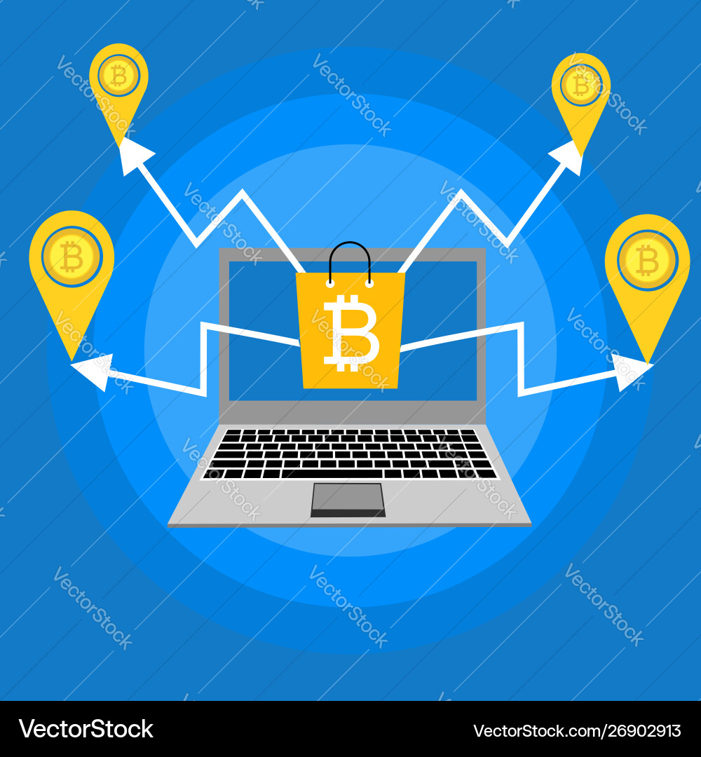 Blockchain scheme mining crypto currency server Blockchain scheme mining crypto currency server vector image