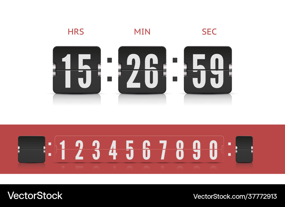Coming soon web page design with flip time counter Vector Image