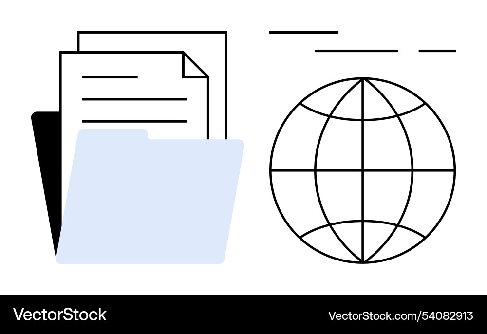 Digital file management with global connectivity Digital file management with global connectivity vector image