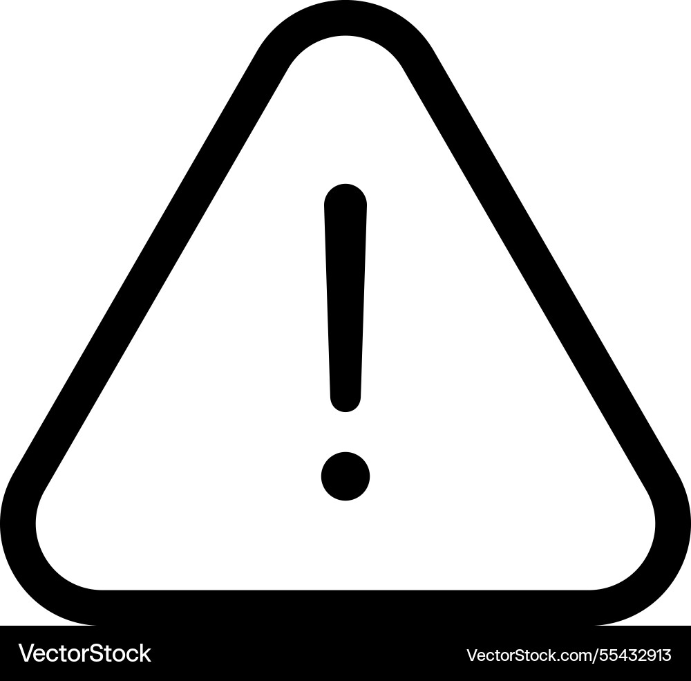 Exclamation mark in triangle Vector Image