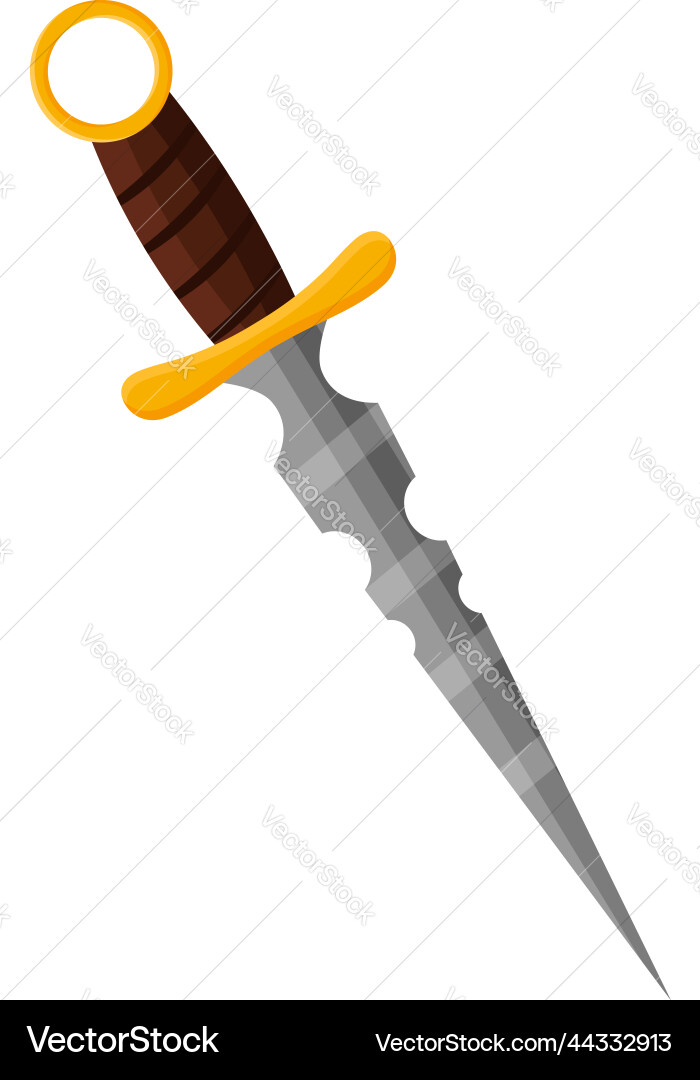 Fighting dagger on a white background Vector Image