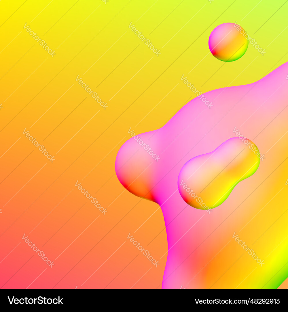 Fluid design liquid blobs with vibrant intense Vector Image