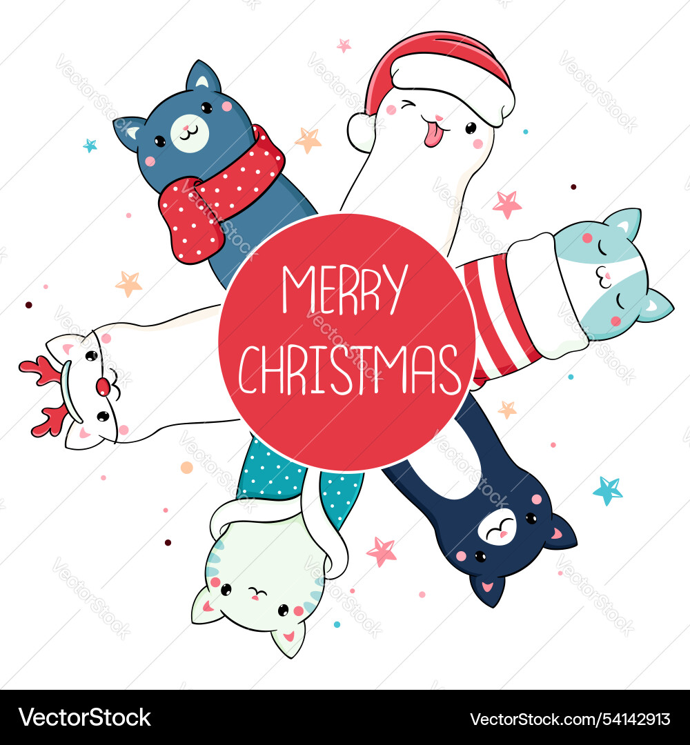 Merry christmas and happy new year card Merry christmas and happy new year card vector image
