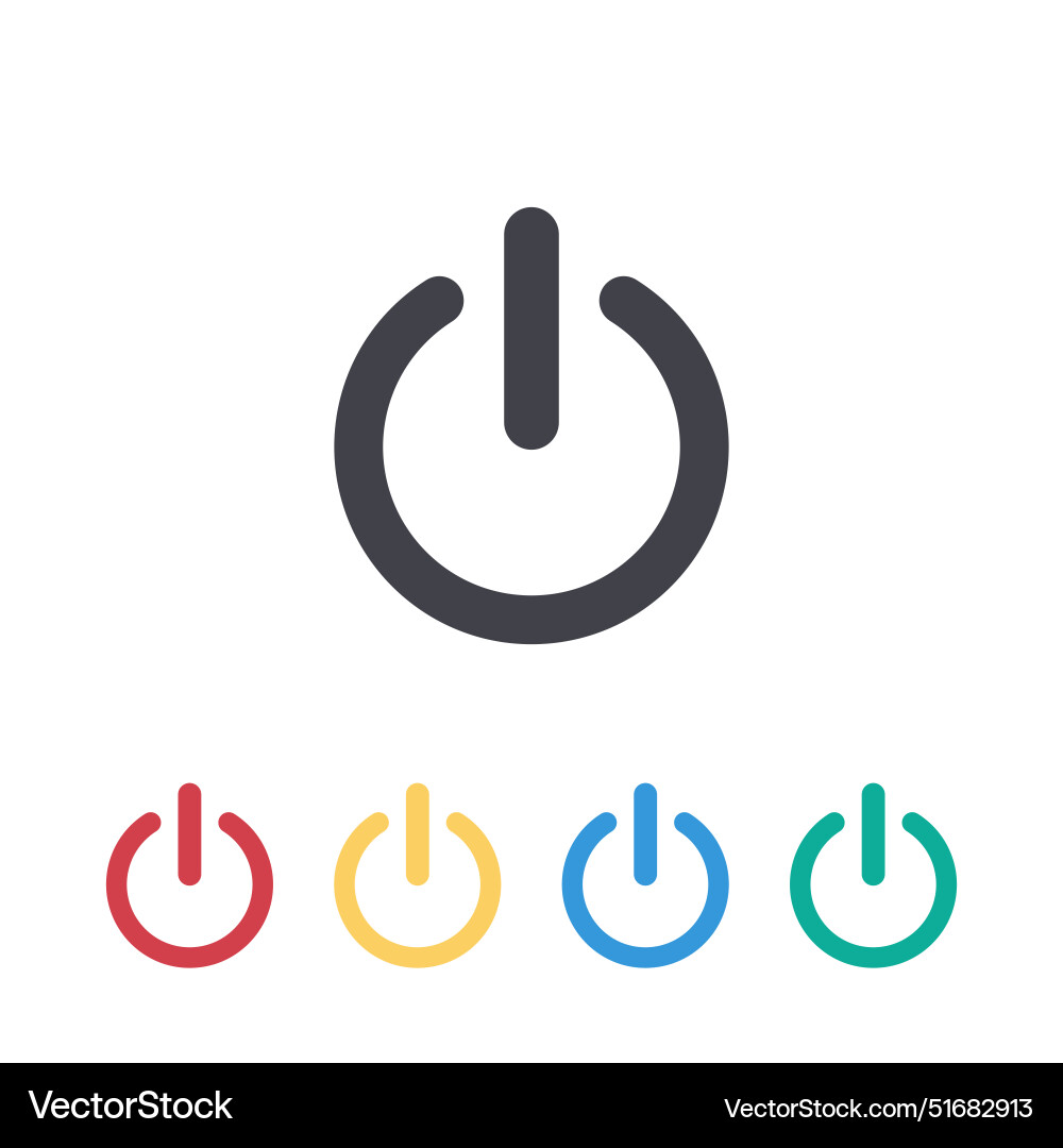 Power button icon or on and off switch vector image