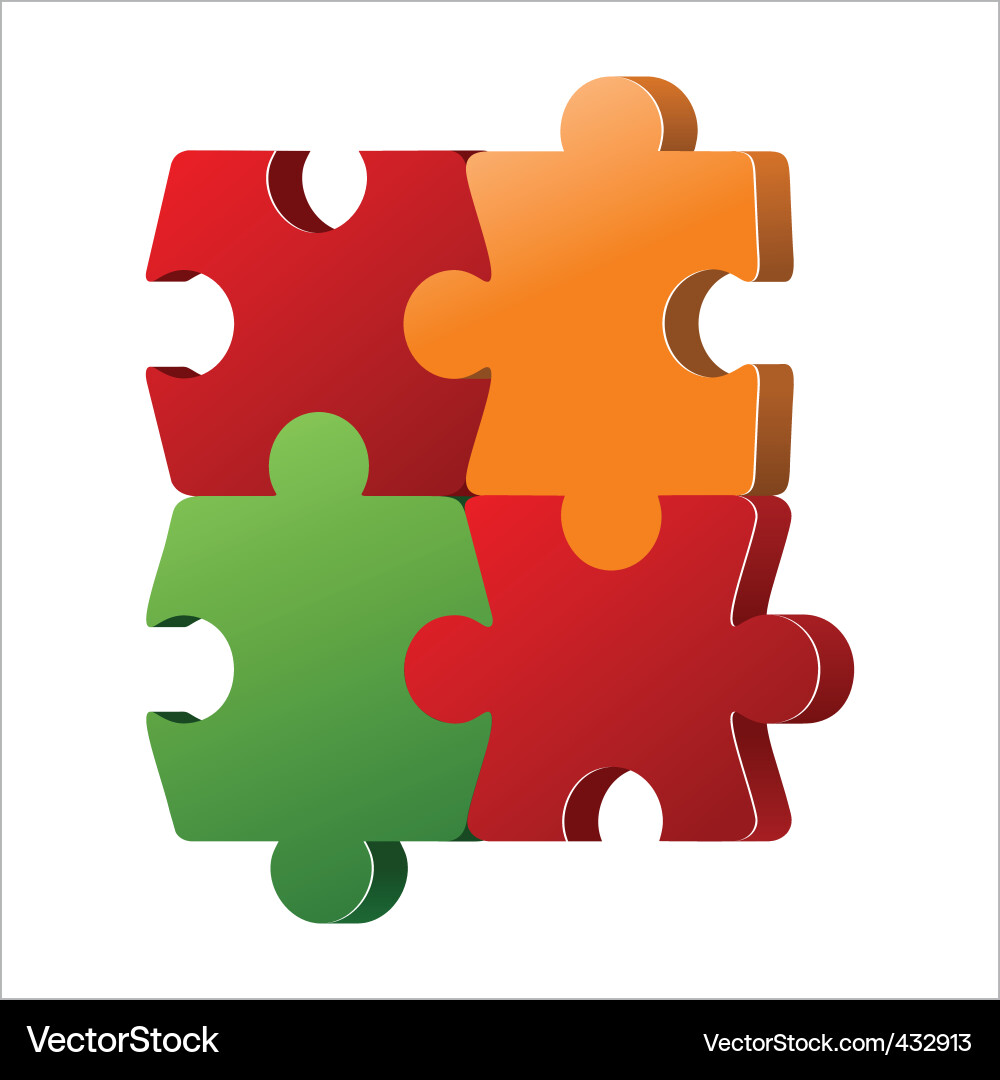 Puzzle elements Vector Image