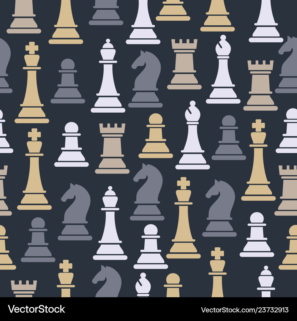 Seamless pattern with chess pieces Seamless pattern with chess pieces vector image