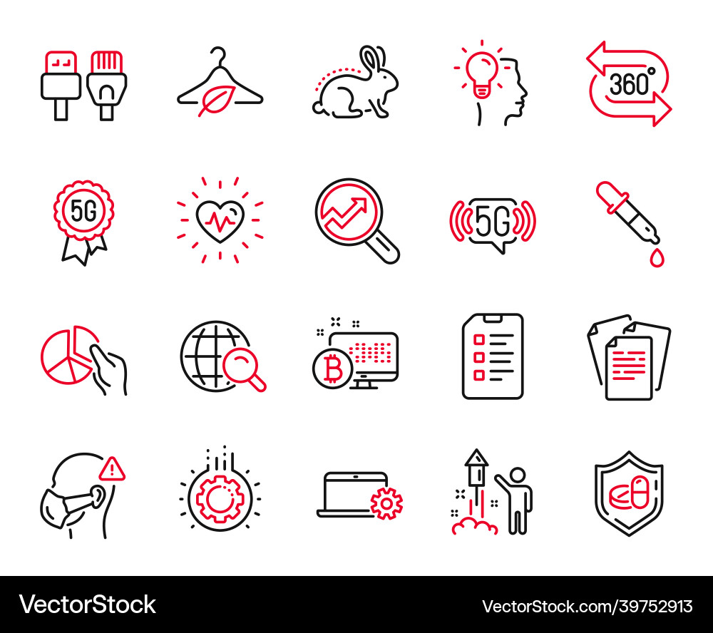 Set of science icons related to checklist Set of science icons related to checklist vector image