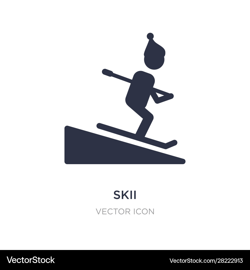 Ski Icon - Winter Sport Vector Image