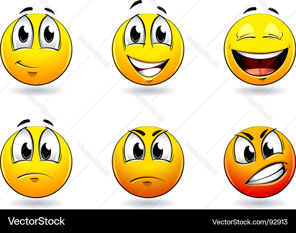 Smiling Faces Vector Image