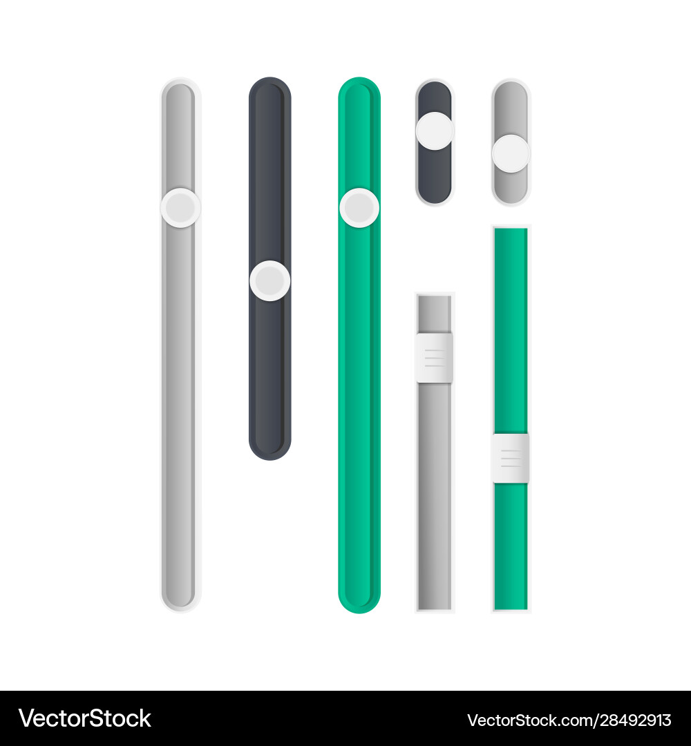 Ui slider button set vector image