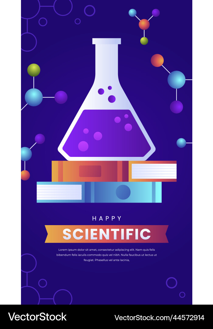 Gradient science post stories design template Gradient science post stories design template Vector Image
