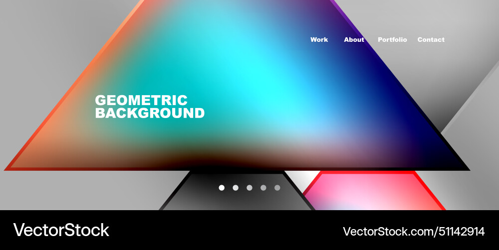 Gradient triangle geometric minimal wallpaper Vector Image