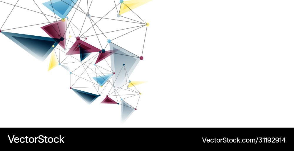 Line points connections triangular technology Line points connections triangular technology Vector Image