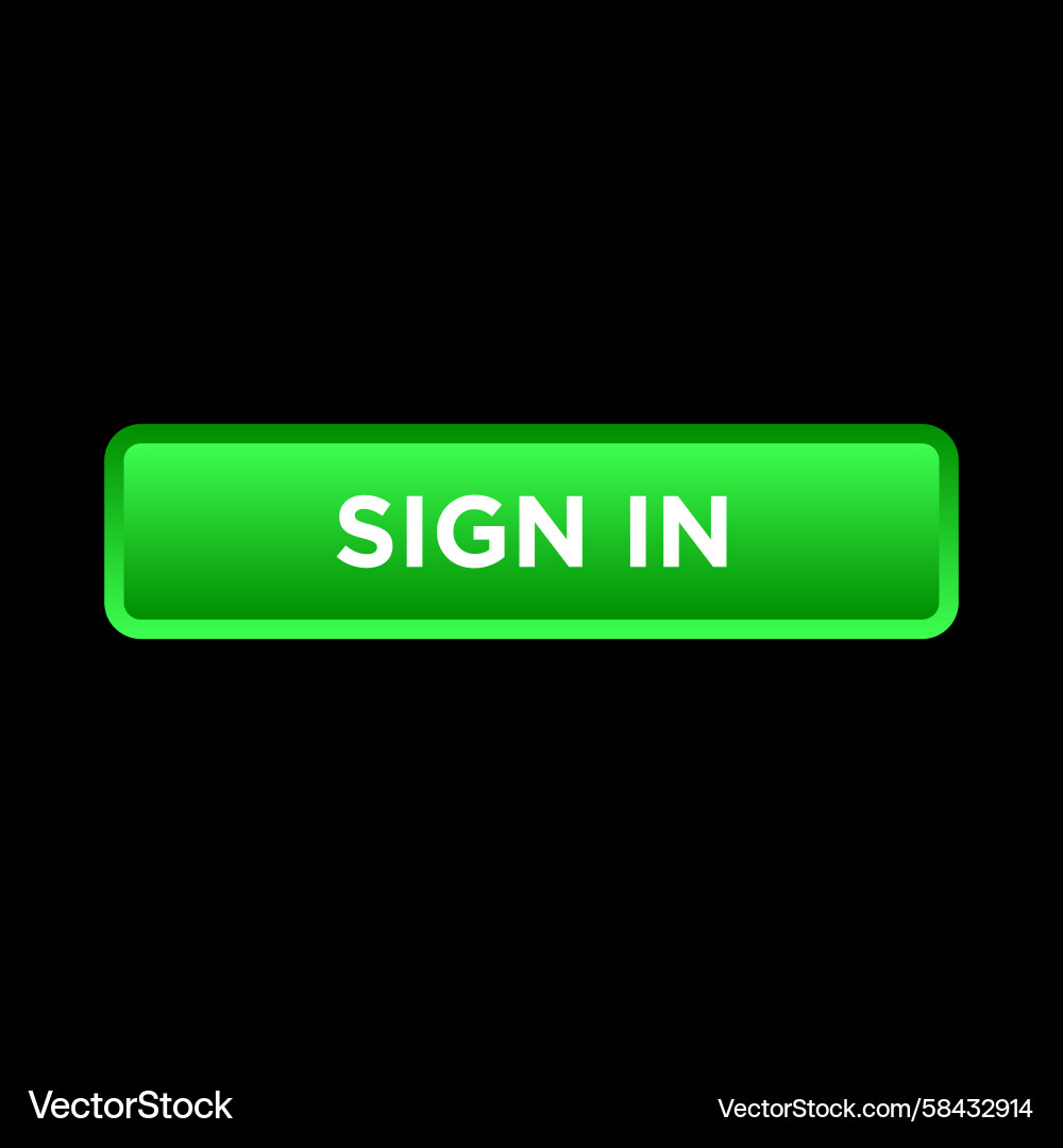 Login Button Website Template Vector Image