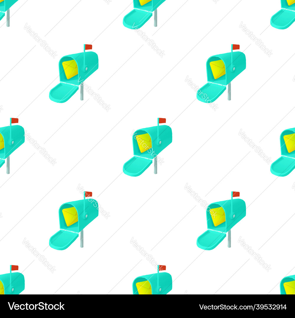 Mailbox with letter pattern seamless Mailbox with letter pattern seamless vector image