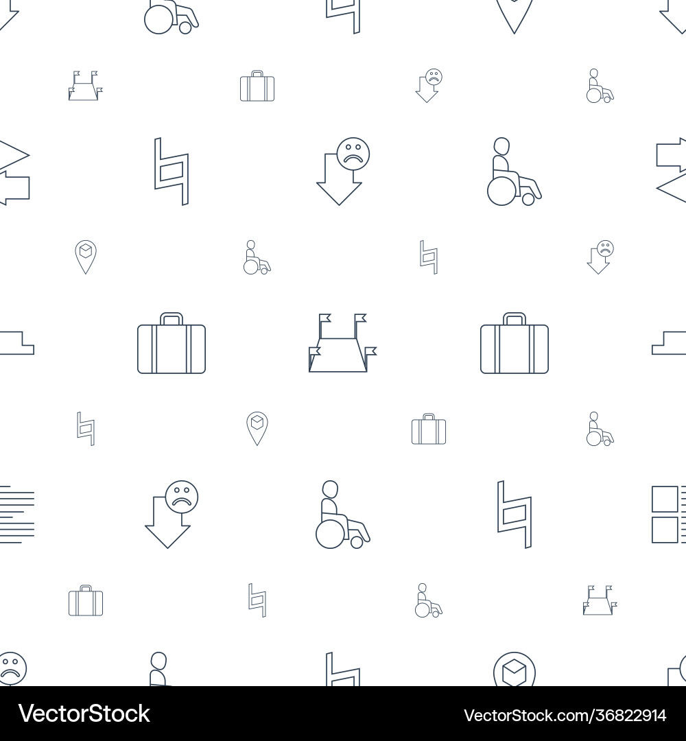 Navigation icons pattern seamless white background vector image
