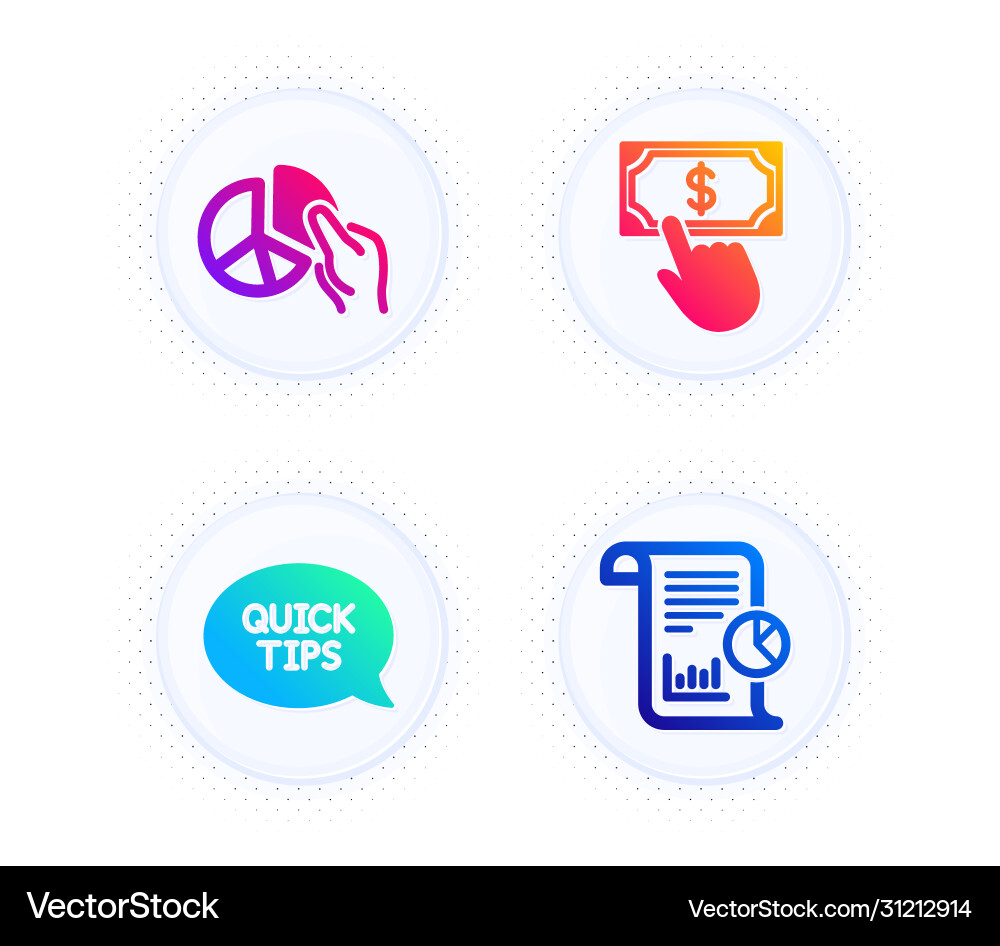 Pie chart payment click and quickstart guide Pie chart payment click and quickstart guide vector image
