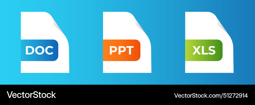 Ppt presentation file 3d icon document vector image
