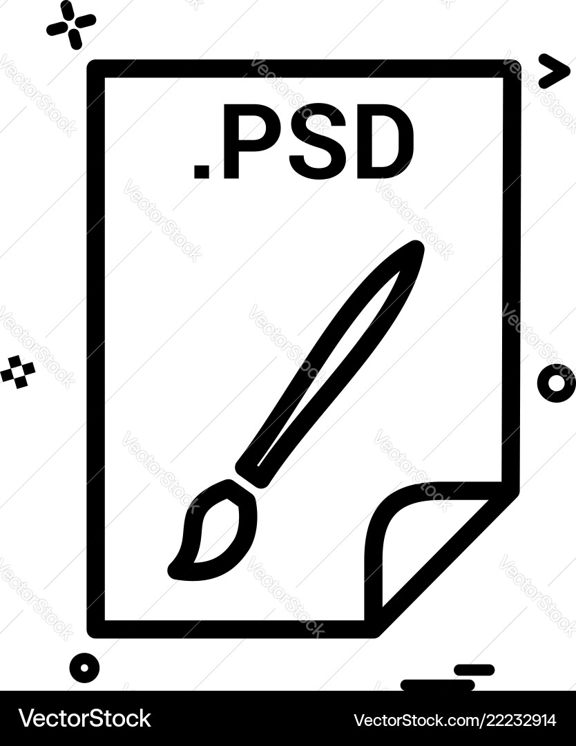 Psd application download file files format icon Psd application download file files format icon vector image