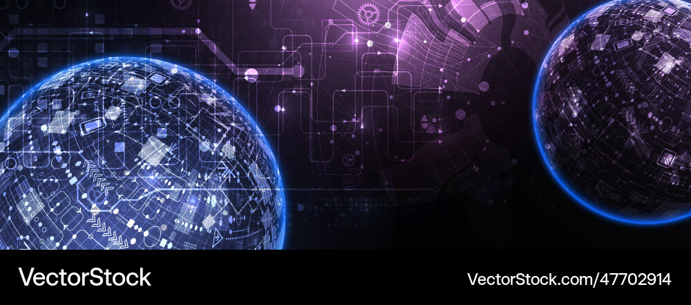 Sphere theme digital technology background Sphere theme digital technology background vector image