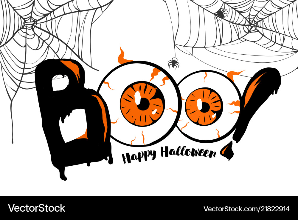 Spooky Boo Halloween Banner Vector Image