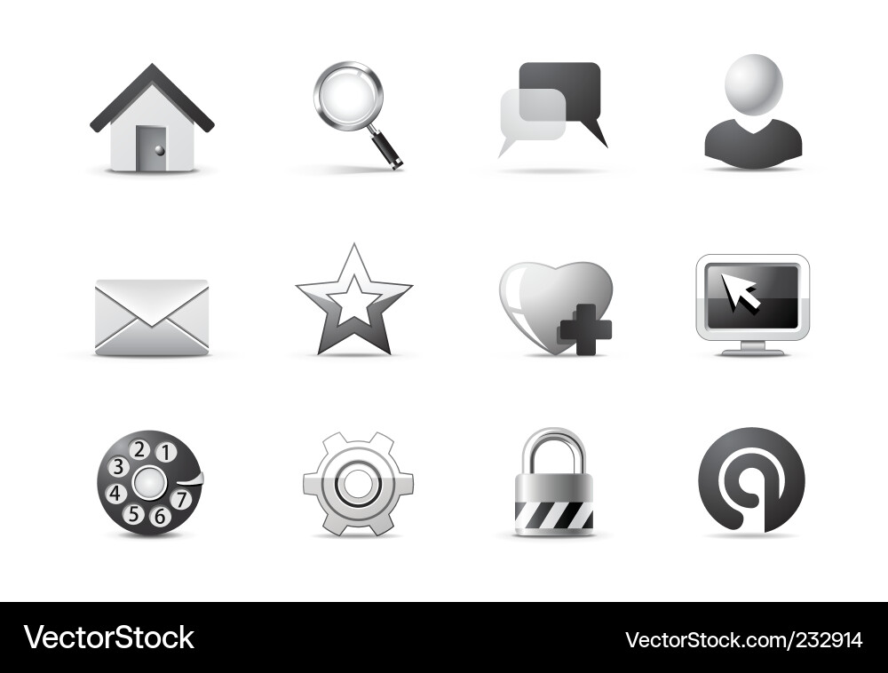 Web Icon Set Vector Image