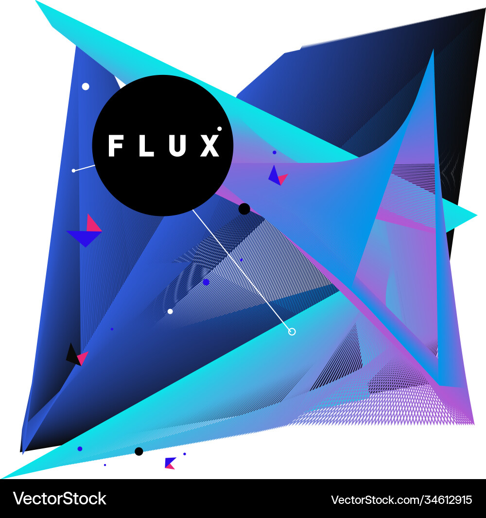 3d colorful wave background dynamic flux effect Vector Image