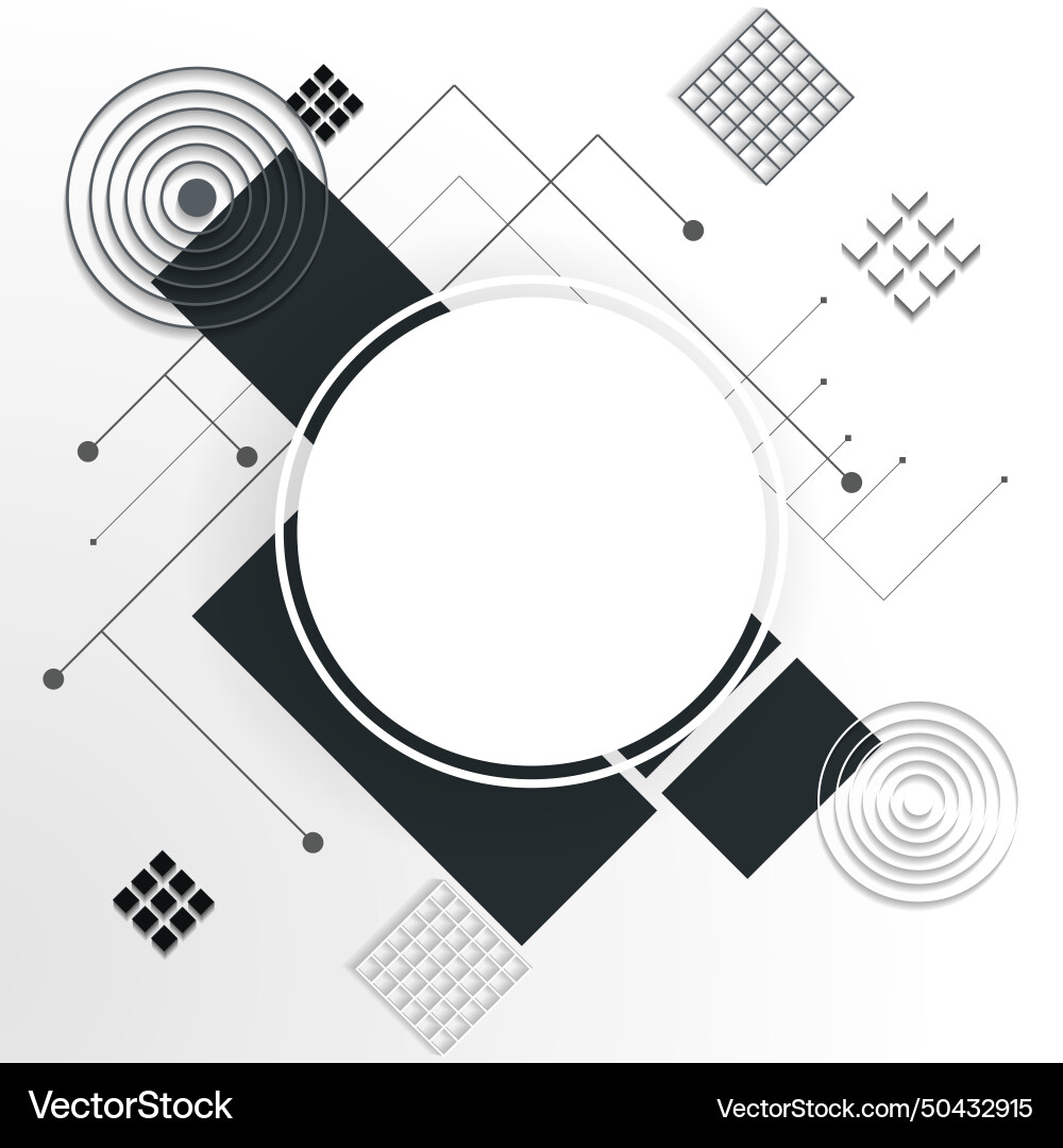 Abstract technological background with various tec vector image