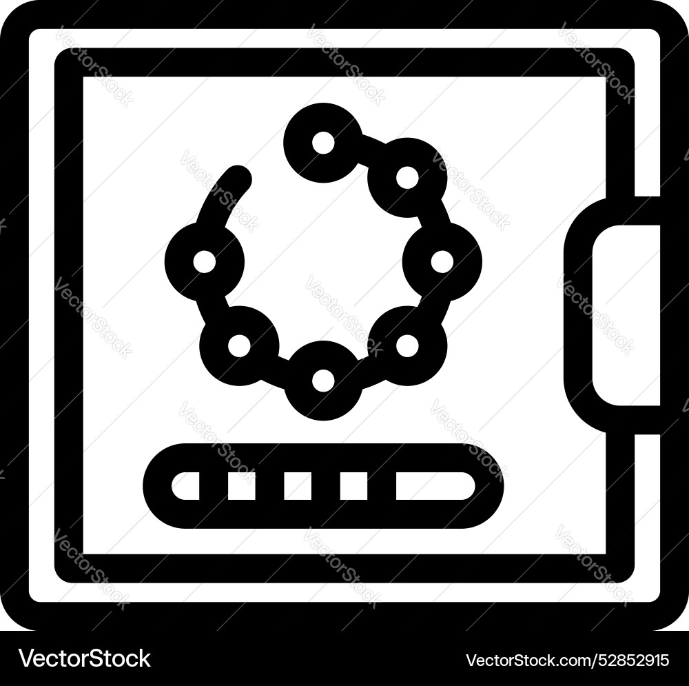 Blockchain technology loading status on tablet Blockchain technology loading status on tablet vector image