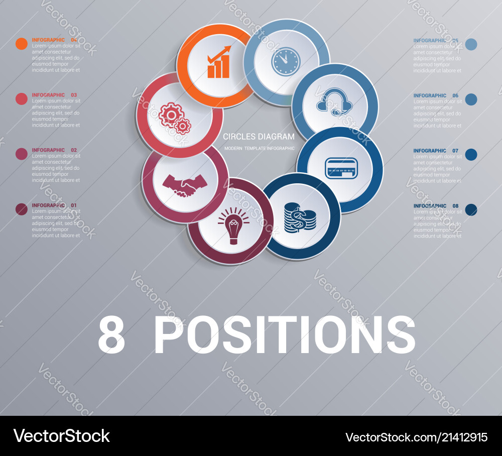 Circles diagram data elements template Circles diagram data elements template vector image
