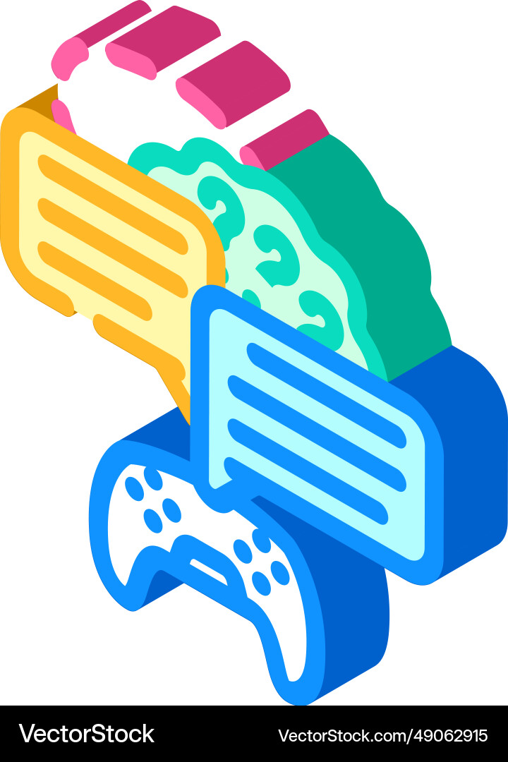 Community game development isometric icon Community game development isometric icon vector image