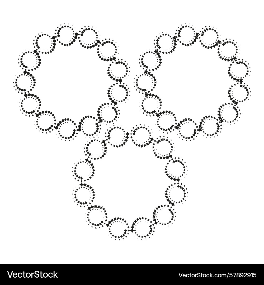 Interlocking ring pattern circular chain Interlocking ring pattern circular chain Vector Image