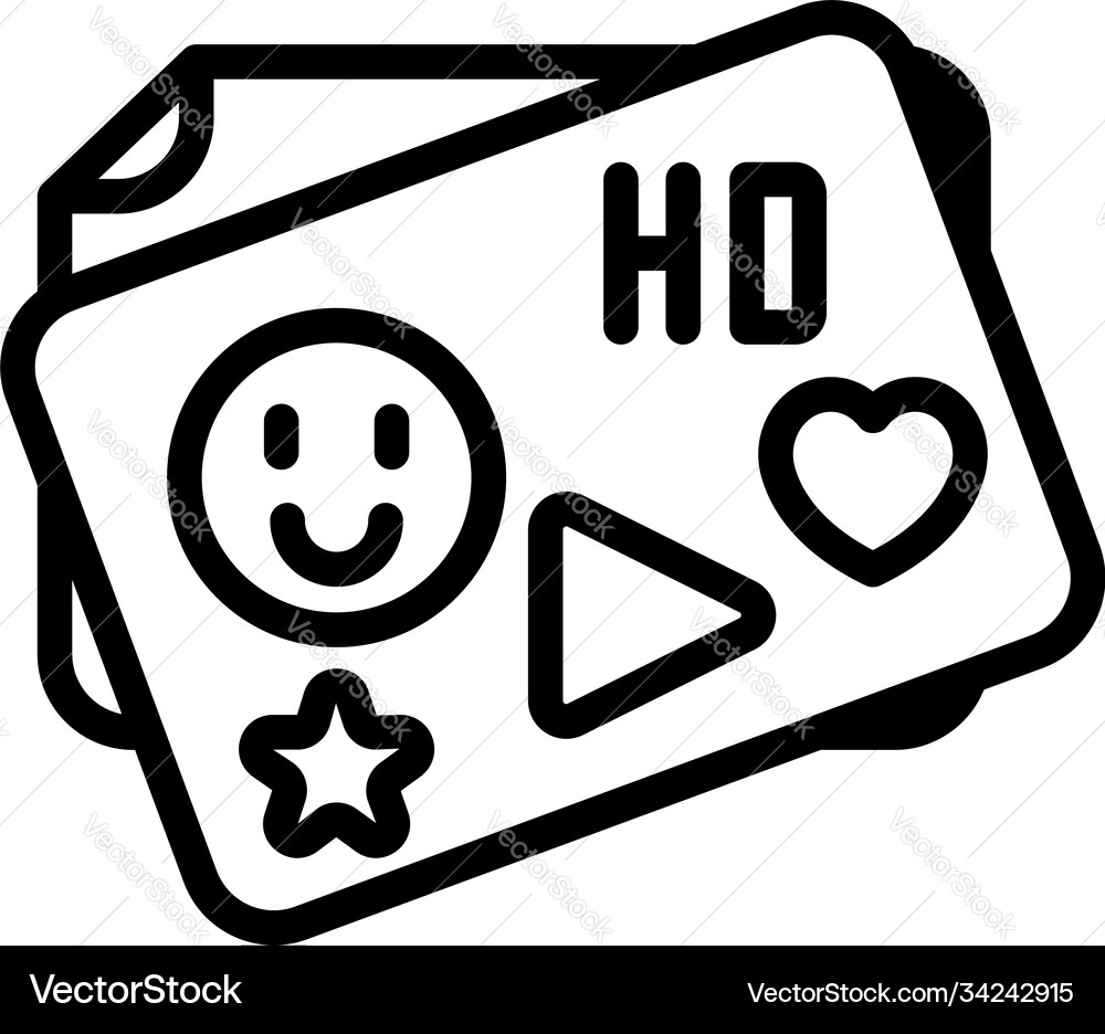 Kids hd stream icon outline style Kids hd stream icon outline style vector image