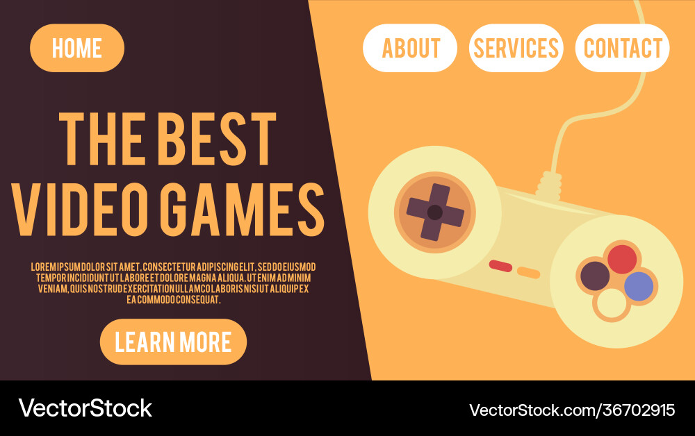 Landing page template with advertise Landing page template with advertise vector image