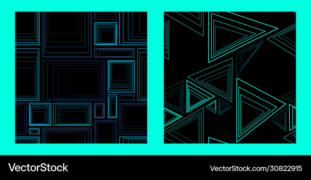 Linear squares and triangles vector image