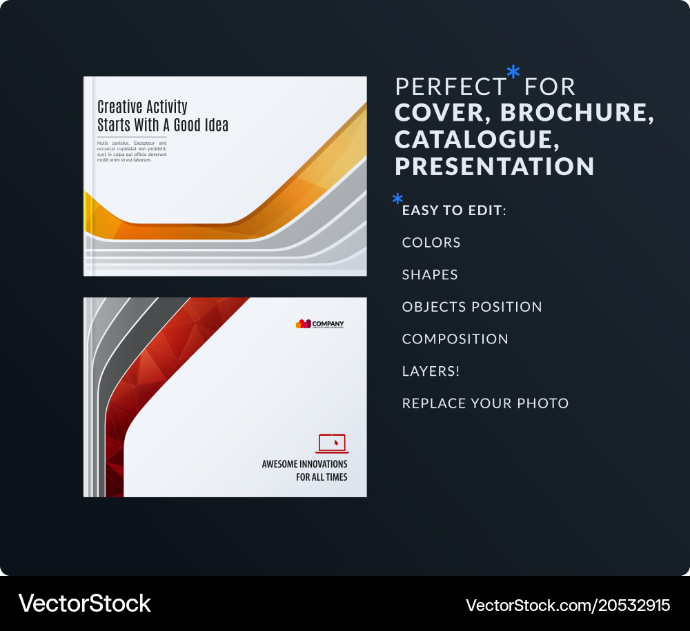 Presentation abstract set of modern vector image