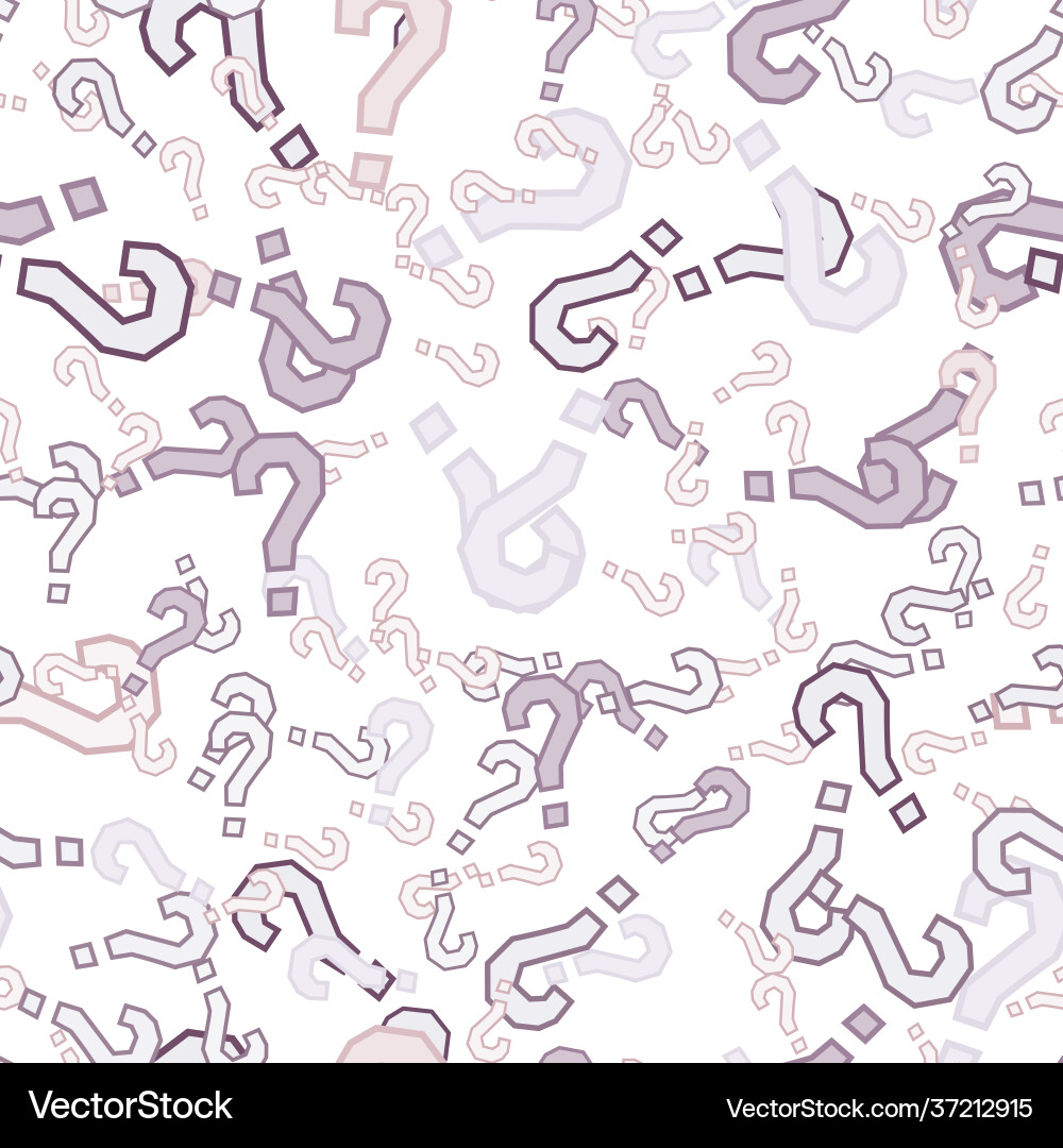 Quiz seamless pattern question marks doubt faq Vector Image