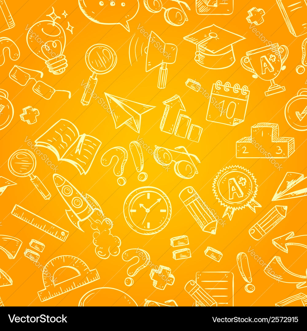 School Lesson Pattern Vector Image
