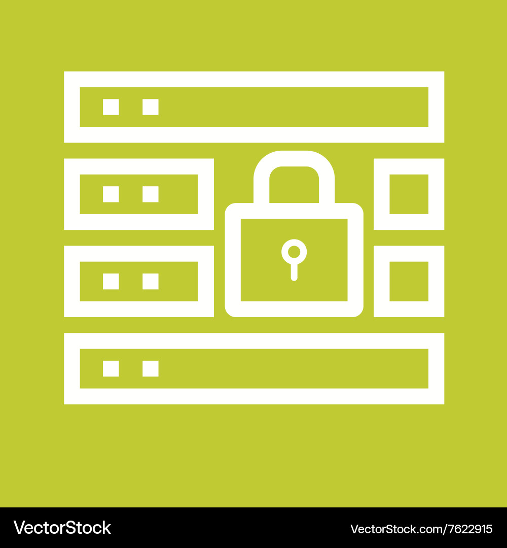 Secure server vector image