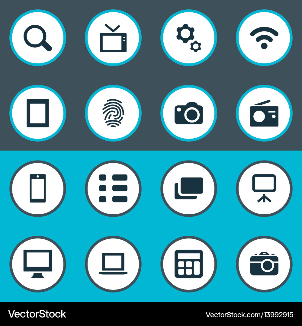 Set of simple digital icons Vector Image