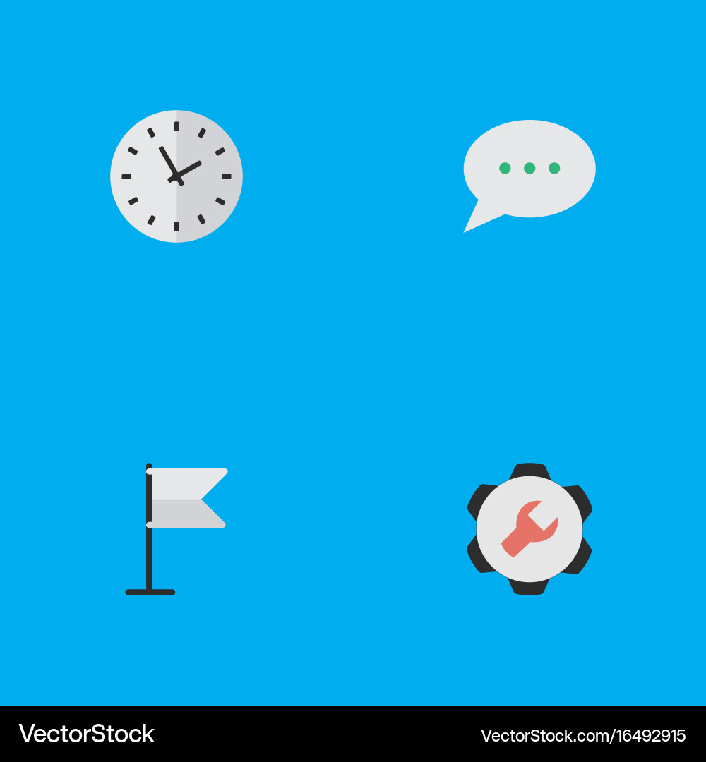 Set of simple menu icons vector image