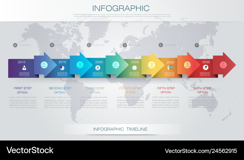 Timeline Infografik Vektorbild