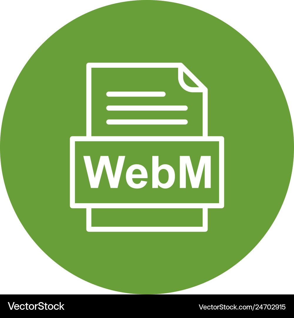 Webm file document icon Vector Image