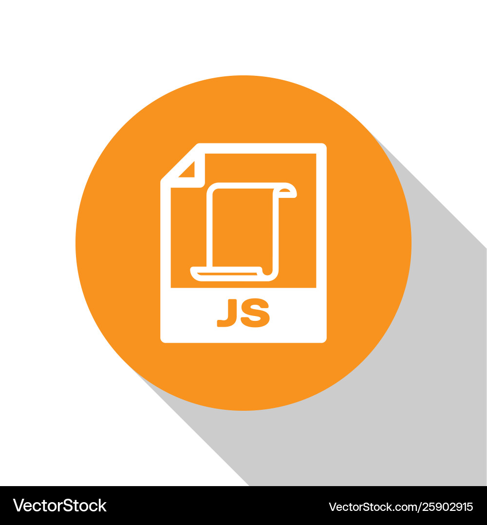 White js file document icon download button White js file document icon download button vector image