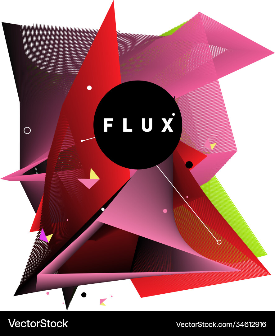 3d colorful wave background dynamic flux effect Vector Image
